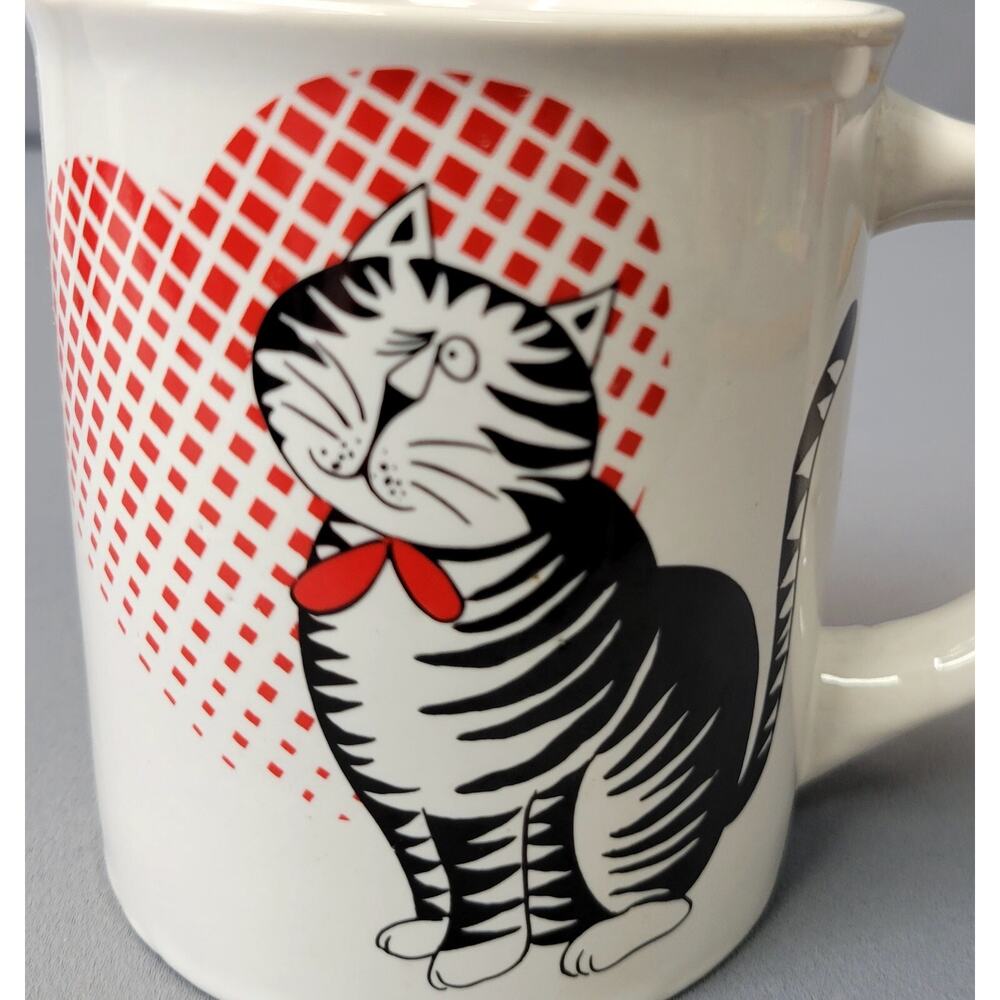 Love Mug Cat Heart Kitty Kitten Coffee Mug Gift - Picture 2 of 12